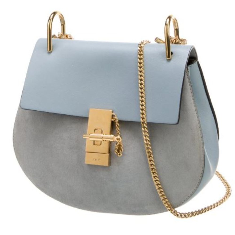 NEW CHLOE SMALL DREW LEATHER & SUEDE SHOULDER BAG